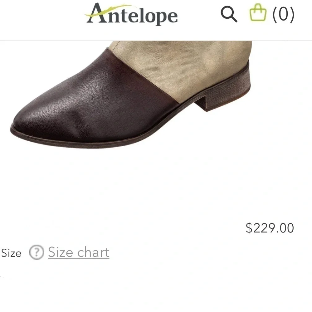 Like New Antelope Leather Metallic Ankle Boot